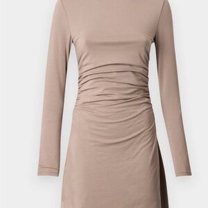 Abercrombie & Fitch Beige Long Sleeve Dress